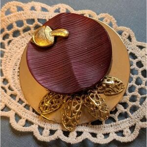 Vintage Mushroom Brooch, Large Statement Pin, Retro Modernist Jewelry